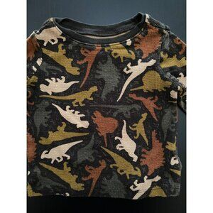 Old Navy Dino Thermal Long Sleeve Shirt Infant Toddler Boys 18-24mth 100% Cotton